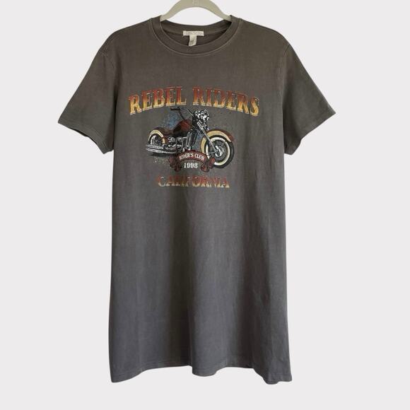 Full Tilt Grey Rebel Riders California Short Sleeve Graphic Tee - Picture 1 of 6